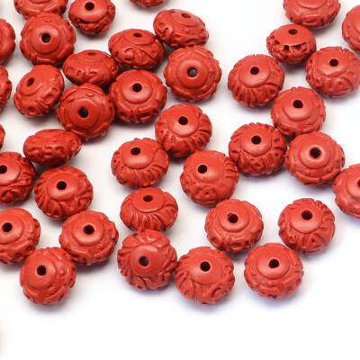 

Rondelle Cinnabar Beads FireBrick 1213x78mm Hole 2mm