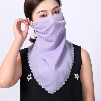 

Summer sun-proof earmuffs printed chiffon windproof dust-proof veil neck scarf wild bike protective mask
