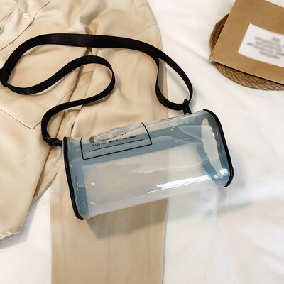

Tailored Womens Fashion Transparent Small Bag Casual Wild Color Color Messenger Bag