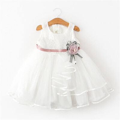 

Floral Toddler Baby Girl Sleeveless Dress Princess Pageant Lace Tutu Dress 6M-5Y