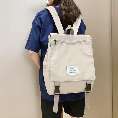 

Ins style schoolbag female Korean version of high school students simple Mori Department 100 junior high school students double sh
