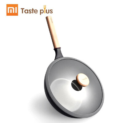 

Xiaomi MOTOMI Nonstick Wok Frying Pan Fried Kitchen Soup Pot Mutiple Purpose for Induction Cooking Oven Aluminum Alloy Light Beech