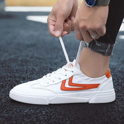 

Mens Shoes Summer White Leisure Trend Flat Shoes Korean Edition Autumn StudentsCanvas Shoes