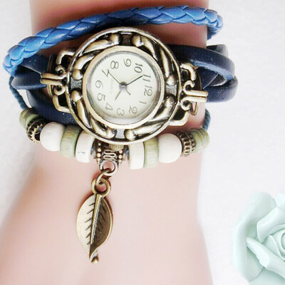 

Duoya 2018 Fashion Ladies Watches Women Luxury Leaf Leather Wrist For Women Bracelet Vintage Sport Clock Watch Christmas Gif