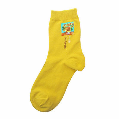 

Unisex Cotton Novelty Art Printed Crew Socks Famous Artist Painting Pattern Funny Socks For Men Women