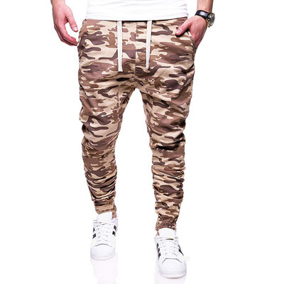 

Gobestart Fashion Mens Sport Camouflage Lashing Belts Casual Loose Sweatpants Drawstring