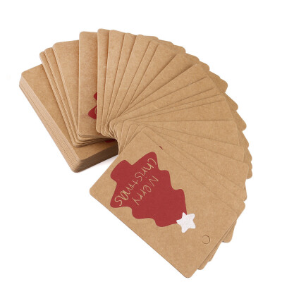 

Tailored Brown 50pcs Christmas Kraft Gift Paper Label Price Hang Tags Cards Wedding Hot