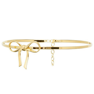 

New Bow Tie Choker Necklace Gold-color Chain Chokers Butterfly Bowknot Chocker Necklace For Women Collares