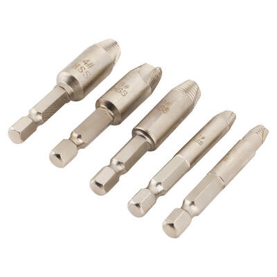 

Greensen 5pcs Practical HSS Damaged Screw Extractor Set Bolt Stud Remover Set for Household