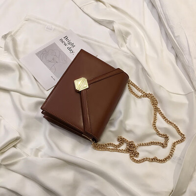 

Chic bag female retro texture simple rhombic chain 2019 new Korean version of the wild shoulder slung small square bag
