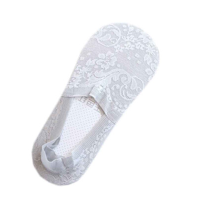 

New Arrivals Women Lace Flower Socks Summer Cotton Lace Antiskid Invisible Liner Low Cut Socks Short Breathable Yoga Sock