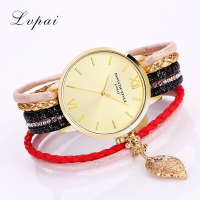 

Hand-woven braid twist circle multicolor bracelet watch simple jewelry pendant fashion watch