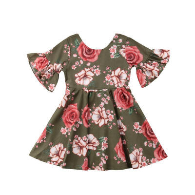 

Summer Floral Toddler Girls Dress Baby Party Wedding Dresses Birthday Party Dress