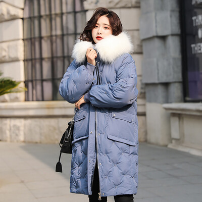 

Toponeto Women Winter Warm Coat Hooded Thick Warm Loose Pocket Jacket Long Overcoat
