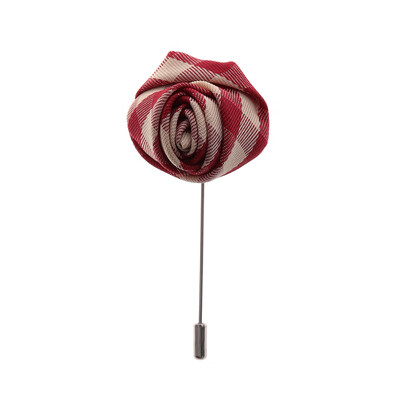 

ROSE PIN Handmade Flower Brooch Boutonniere Suit Lapel Wedding Party Accessory