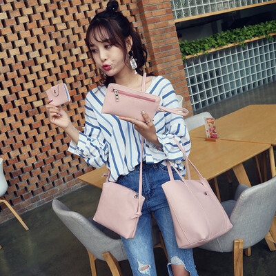 

Tailored Women Four Set Handbag Shoulder Bags Four Pieces Tote Bag Crossbody Wallet