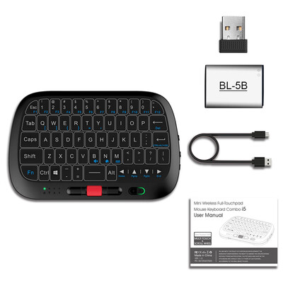 

Rii i5 24GHz Wireless Full Touchpad Keyboard Mouse Combo Handheld Remote Control w Large Touch Panel for Smart TV Android TV Box