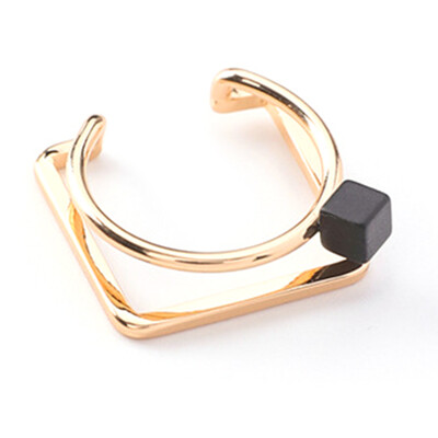 

Double Layer Open Rings For Women High Quality Lady Fashion Jewelry Free shipping