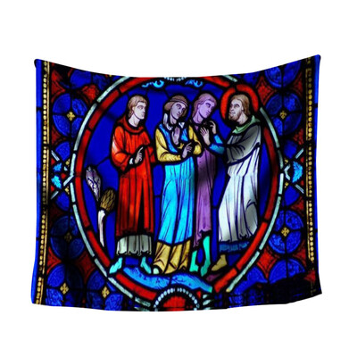 

Gobestart Colorful Print Tapestry Art Room Notre Dame Wall Hanging Tapestry Art Nature