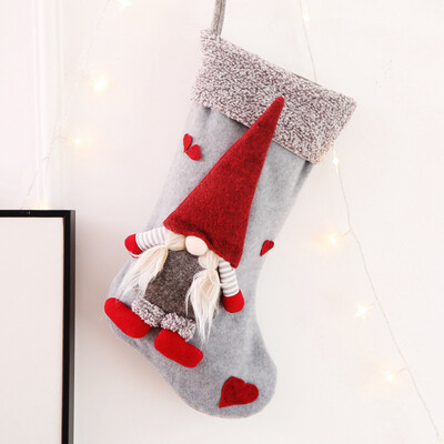 

Siaonvr Christmas Ornaments Faceless Doll Christmas Socks Candy Bag Gift Bag