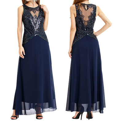 

〖Follure〗Women Vintage 1920s Bead Fringe Sequin Lace Party Flapper Cocktail Prom Dress
