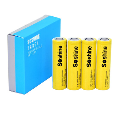 

Soshine 18650 37V 3400mAh 3C Li-ion Rechargeable Battery With Case 4 Pack