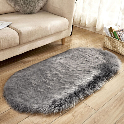 

Siaonvr Soft Rug Chair Cover Artificial Sheepskin Wool Warm Hairy Carpet Seat Mats GY