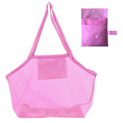 

Beach Mesh Bag Beach Bag Foldable Toy Tote Bag For Travel Beach Waterpark Supermarket