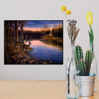

Toponeto 5D Embroidery Paintings Rhinestone Pasted DIY Diamond Painting Cross Stitch