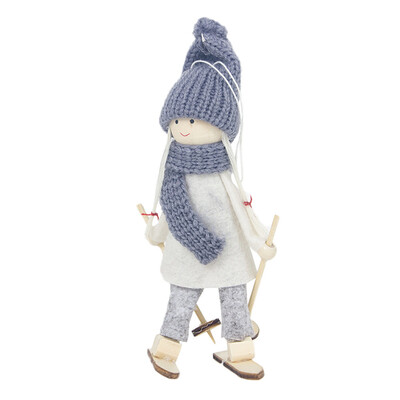 

Toponeto Creative Kawaii Christmas Doll Angel Girl Ski Pendant Christmas Tree Decoration