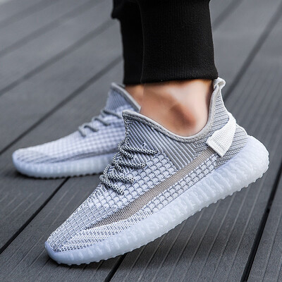 

Trend casual net shoes transparent bottom fish line full of stars male flying woven breathable wild fashion shoes