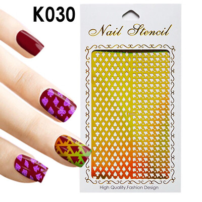 

Toponeto 1Pc Irregular Hollow Nail Art Vinyls Stencil Stickers Manicure