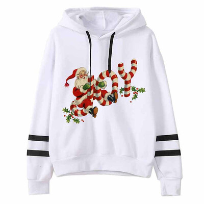 

Tailored Women Christmas Printing Stripe Round Collar Long Sleeves Sweater Tops