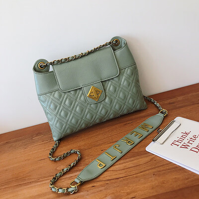 

Big bag female new Korean fashion wild rhombic chain bag shoulder Messenger bag tide