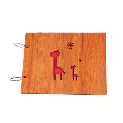 

8 Inch Wooden Photo Album DIY Handmade Pasted Albums Baby Growing Gift