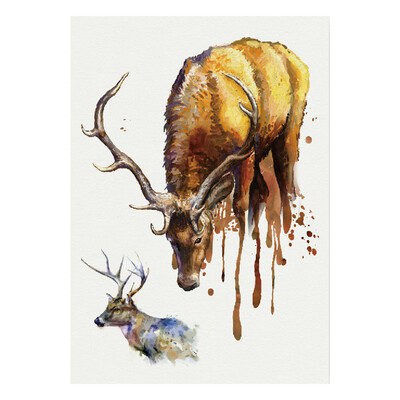 

〖Follure〗Christmas Cute Deer Head Environmental Waterproof Tattoo Sticker