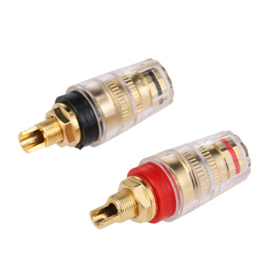 

1 Pair Gold Plated 4MM Banana Plug Terminal Binding Post Left&Right Channels for Speaker Amplifier High Quality Red&Black