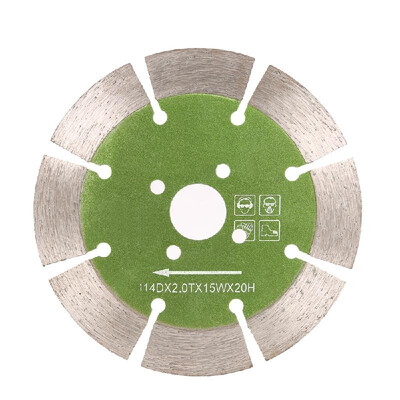 

1142020mm Dry Cutting Segmented Diamond Cutting Blade with Cooling Holes 20mm Inner Diameter Marble Granite Tile Incising For A