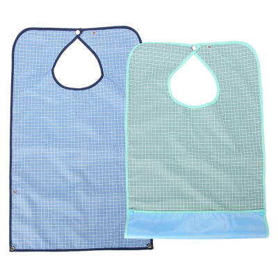 

Greensen Adult Waterproof Mealtime Bib Double Layer Elder Dinning Clothes Protector