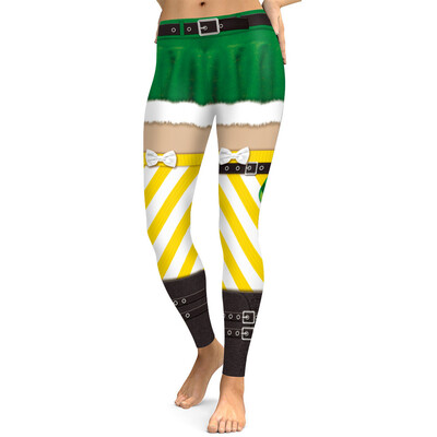 

Tailored Women Xmas Merry Christmas Skinny Elastic Print Fitted Leggings Pencil Pants