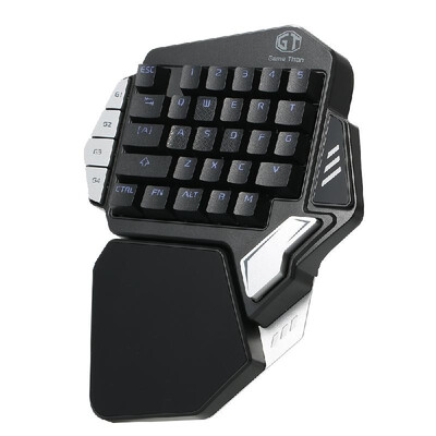 

Delux T9X Mechanical Wired Gaming Keyboard One Single Hand Game Keyboard RGB LED Backlit Ergonomic with Full Macro Programmable Ke