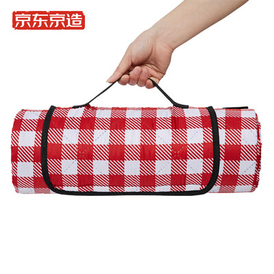 

Beijing Tokyo picnic mat washable park damp mat tent cushion light storage wild outdoor increase floor mat red&white lattice 200150cm