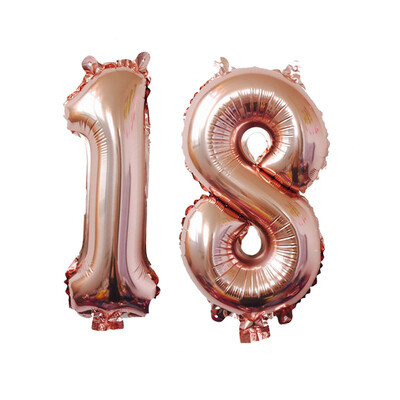 

Gobestart 40 Inch Rose Gold Number Foil Digital Balloons For Birthday Party