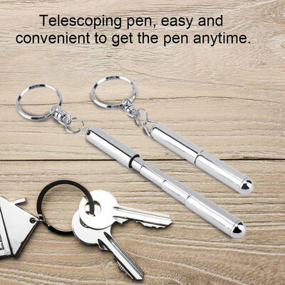 

Greensen Portable Stainless Steel Telescoping Extendable Key Ring Pen Extendable Key Ring Pen Portable Key Ring