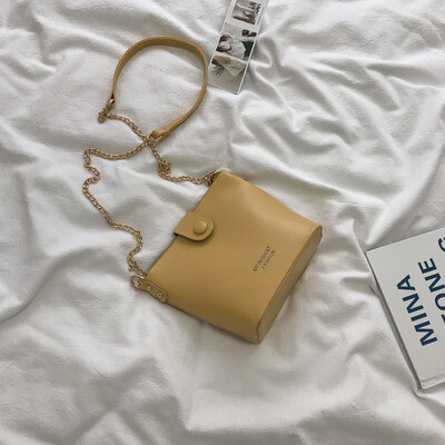 

Senior sense summer fashion small bag female 2019 tide simple letter Messenger bag wild single shoulder chain bucket bag