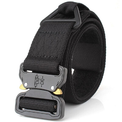 

Tactical Belt with Quick Release Buckle&Fastener Tape Heavy Duty Waist Band for Outdoor Camping Mountaineering Climbing Traini