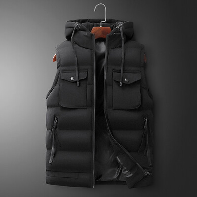 

Toponeto Fashion Men Autum Winter Solid Outwear Vest Jacket Tops Blouse