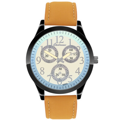 

Gobestart Fashion Leather Mens Quartz Watch Mens Watch Luxury Casual Watch Clock
