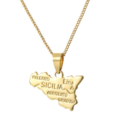 

Fashion Jewelry Haiti Map Necklace Pendant Alloy World Maps Necklaces Choker Long Chian Everyday Bijoux For Women Men Gifts