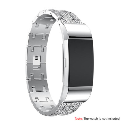 

High Quality Watch Band Zinc Alloy Women Fashion Simple Style Wrist Strap for Fitbit Charge 2